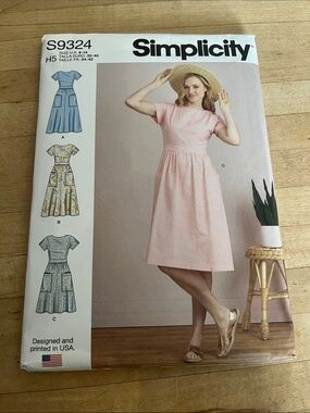 Simplicity Midi Dress Pattern S9324 size 6-14 uncut